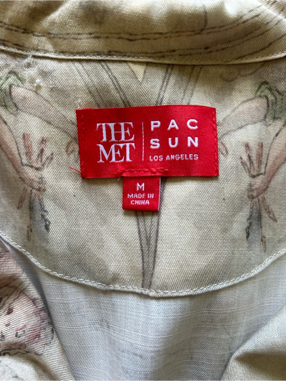 PacSun x THE MET Art Museum Deliverance Muriel Art Button Up Short Sleeve Shirt - Picture 7 of 7